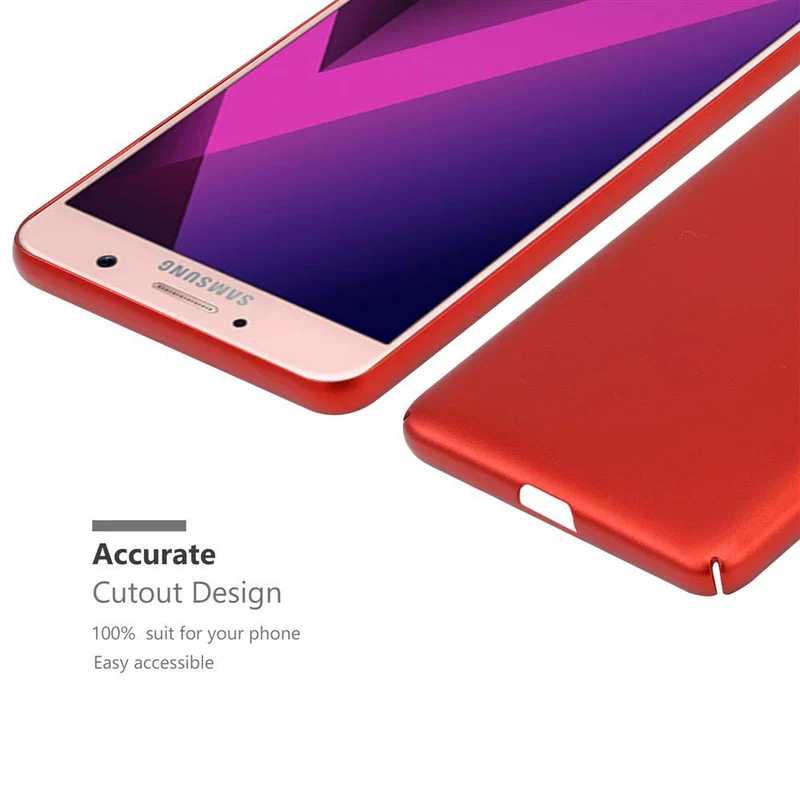 Cadorabo Hülle kompatibel mit Samsung Galaxy A7 2017 Hard Case Schutzhülle in Metall Optik gegen Kratzer und Stöße