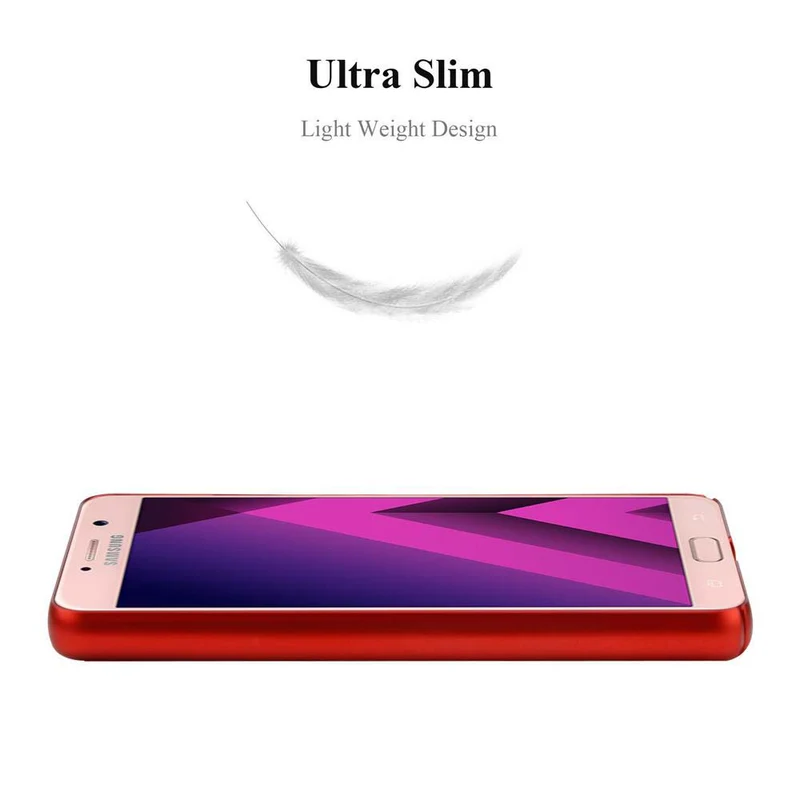 Cadorabo Hülle kompatibel mit Samsung Galaxy A7 2017 Hard Case Schutzhülle in Metall Optik gegen Kratzer und Stöße