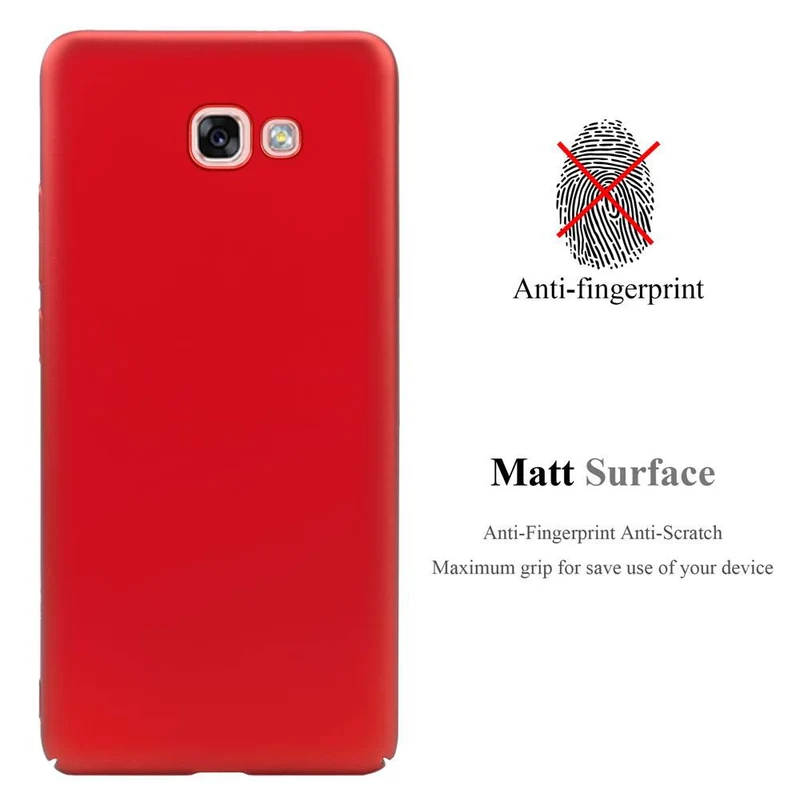 Cadorabo Hülle kompatibel mit Samsung Galaxy A7 2017 Hard Case Schutzhülle in Metall Optik gegen Kratzer und Stöße