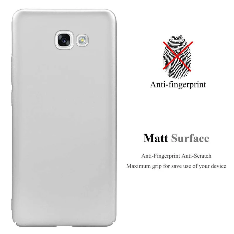 Cadorabo Hülle kompatibel mit Samsung Galaxy A7 2017 Hard Case Schutzhülle in Metall Optik gegen Kratzer und Stöße
