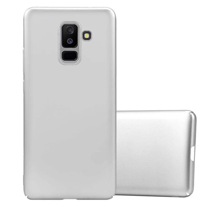 Cadorabo Hülle kompatibel mit Samsung Galaxy A6 PLUS 2018 Hard Case Schutzhülle in Metall Optik gegen Kratzer und Stöße