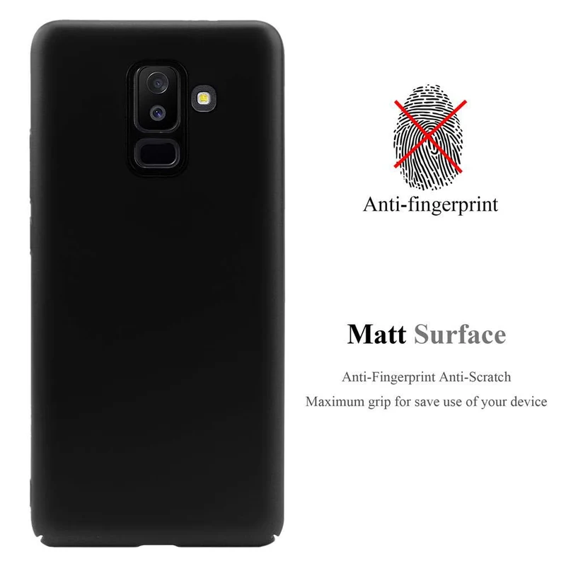 Cadorabo Hülle kompatibel mit Samsung Galaxy A6 PLUS 2018 Hard Case Schutzhülle in Metall Optik gegen Kratzer und Stöße