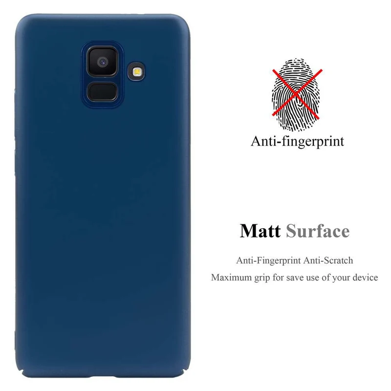 Cadorabo Hülle kompatibel mit Samsung Galaxy A6 2018 Hard Case Schutzhülle in Metall Optik gegen Kratzer und Stöße