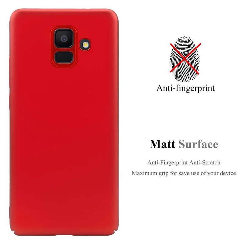 Cadorabo Hülle kompatibel mit Samsung Galaxy A6 2018 Hard Case Schutzhülle in Metall Optik gegen Kratzer und Stöße