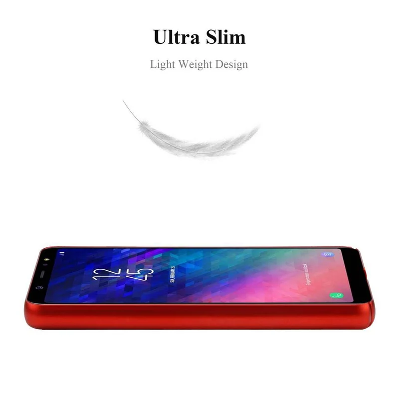 Cadorabo Hülle kompatibel mit Samsung Galaxy A6 2018 Hard Case Schutzhülle in Metall Optik gegen Kratzer und Stöße