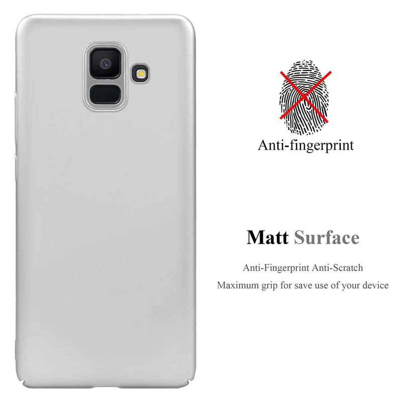 Cadorabo Hülle kompatibel mit Samsung Galaxy A6 2018 Hard Case Schutzhülle in Metall Optik gegen Kratzer und Stöße