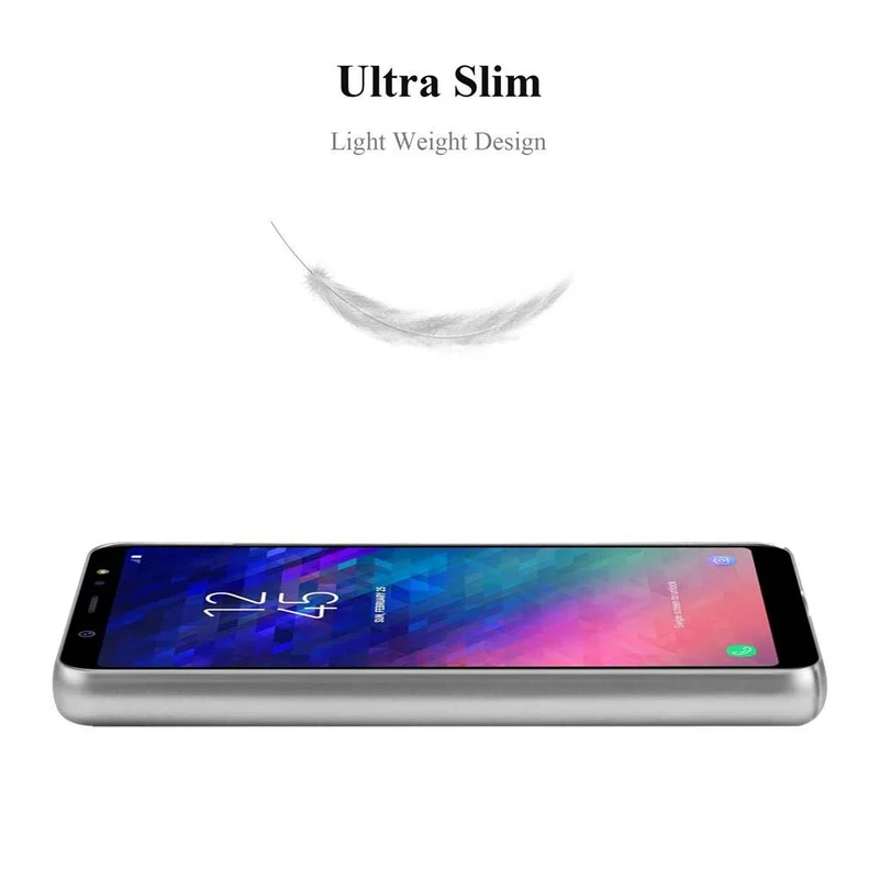 Cadorabo Hülle kompatibel mit Samsung Galaxy A6 2018 Hard Case Schutzhülle in Metall Optik gegen Kratzer und Stöße
