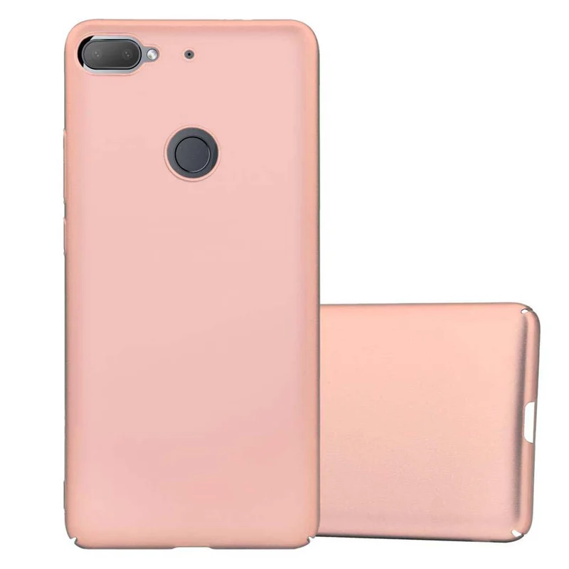 Cadorabo Hülle kompatibel mit HTC Desire 12 PLUS Hard Case Schutzhülle in Metall Optik gegen Kratzer und Stöße
