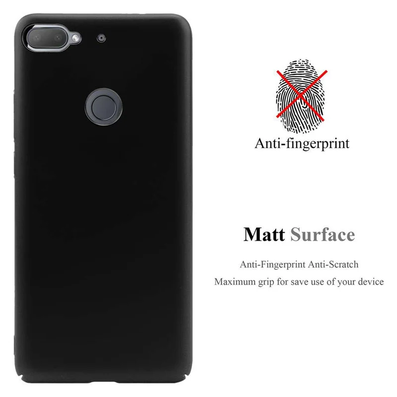 Cadorabo Hülle kompatibel mit HTC Desire 12 PLUS Hard Case Schutzhülle in Metall Optik gegen Kratzer und Stöße