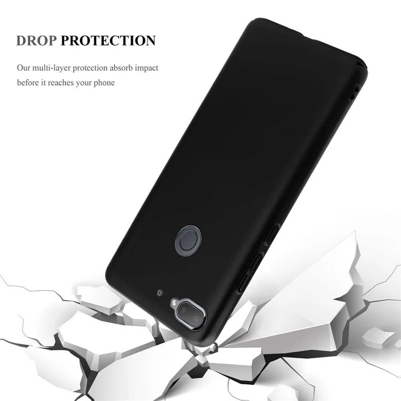 Cadorabo Hülle kompatibel mit HTC Desire 12 PLUS Hard Case Schutzhülle in Metall Optik gegen Kratzer und Stöße