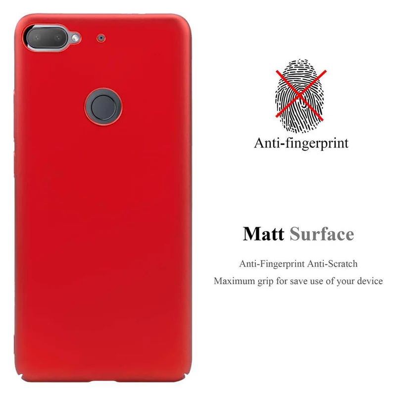 Cadorabo Hülle kompatibel mit HTC Desire 12 PLUS Hard Case Schutzhülle in Metall Optik gegen Kratzer und Stöße