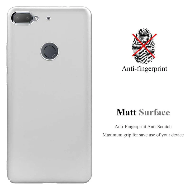 Cadorabo Hülle kompatibel mit HTC Desire 12 PLUS Hard Case Schutzhülle in Metall Optik gegen Kratzer und Stöße