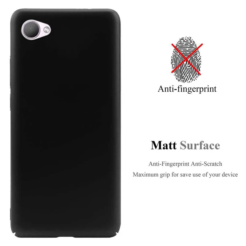 Cadorabo Hülle kompatibel mit HTC Desire 12 Hard Case Schutzhülle in Metall Optik gegen Kratzer und Stöße