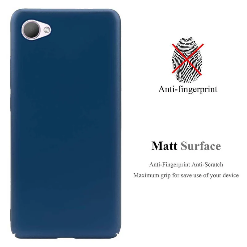 Cadorabo Hülle kompatibel mit HTC Desire 12 Hard Case Schutzhülle in Metall Optik gegen Kratzer und Stöße