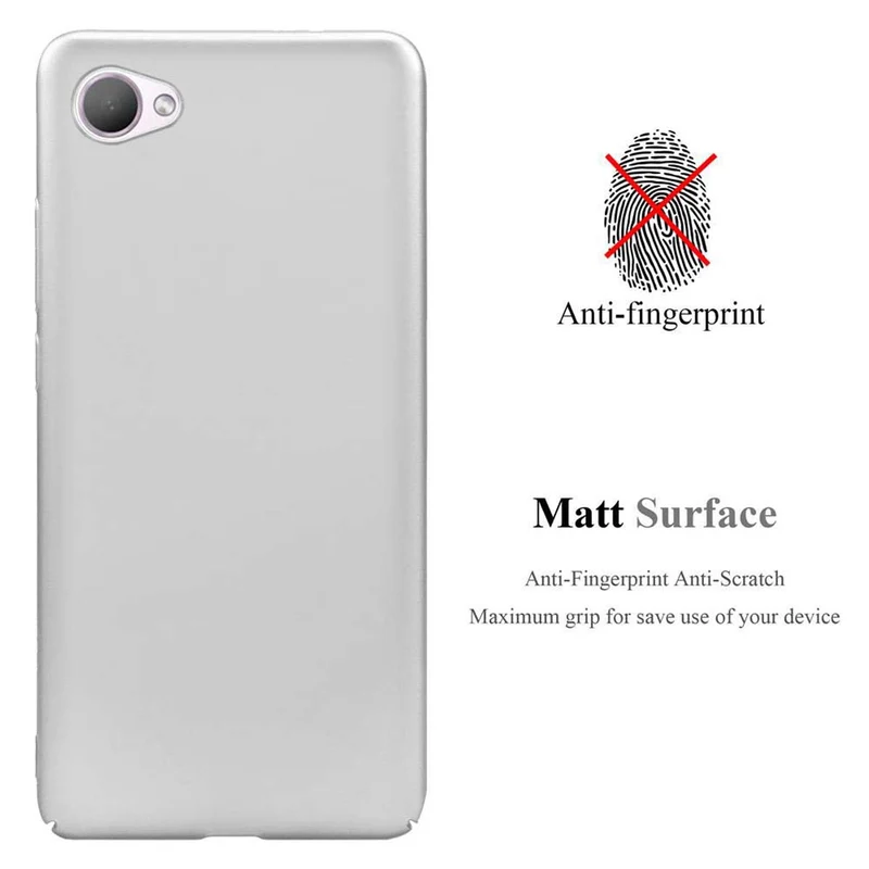 Cadorabo Hülle kompatibel mit HTC Desire 12 Hard Case Schutzhülle in Metall Optik gegen Kratzer und Stöße
