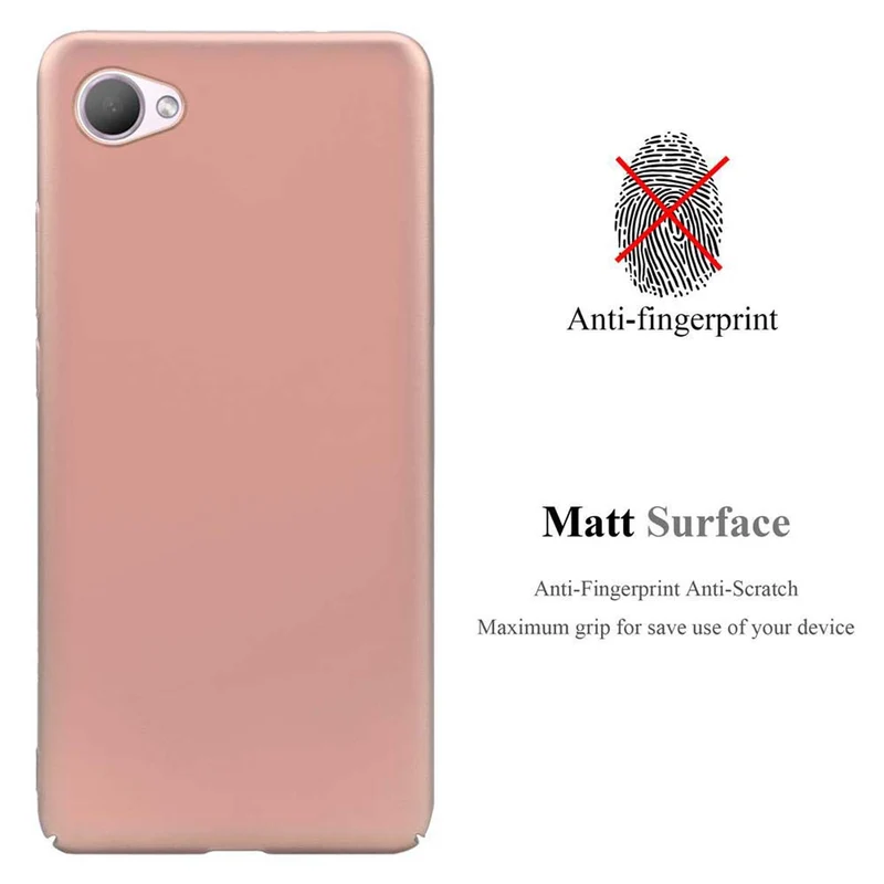 Cadorabo Hülle kompatibel mit HTC Desire 12 Hard Case Schutzhülle in Metall Optik gegen Kratzer und Stöße