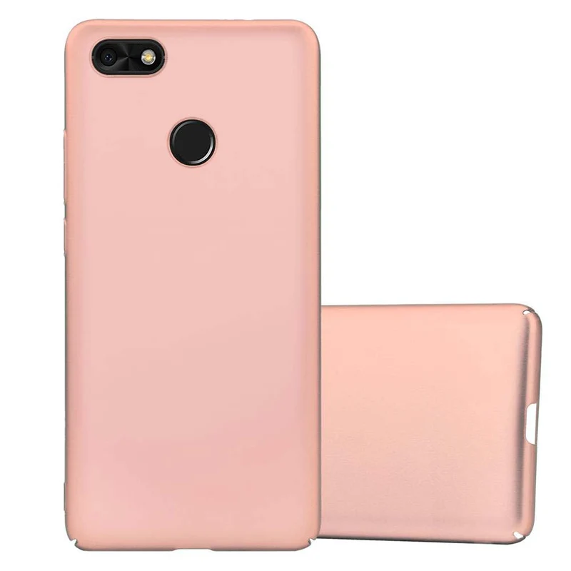 Cadorabo Hülle kompatibel mit Huawei Y6 PRO 2017 Hard Case Schutzhülle in Metall Optik gegen Kratzer und Stöße