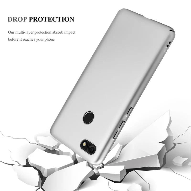 Cadorabo Hülle kompatibel mit Huawei Y6 PRO 2017 Hard Case Schutzhülle in Metall Optik gegen Kratzer und Stöße