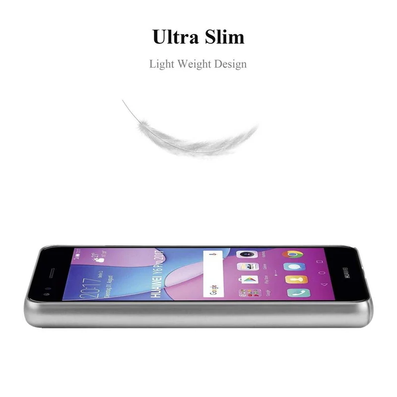 Cadorabo Hülle kompatibel mit Huawei Y6 PRO 2017 Hard Case Schutzhülle in Metall Optik gegen Kratzer und Stöße