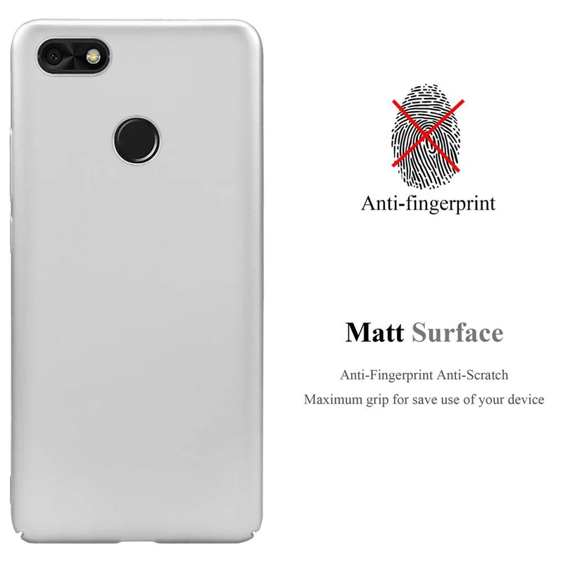 Cadorabo Hülle kompatibel mit Huawei Y6 PRO 2017 Hard Case Schutzhülle in Metall Optik gegen Kratzer und Stöße