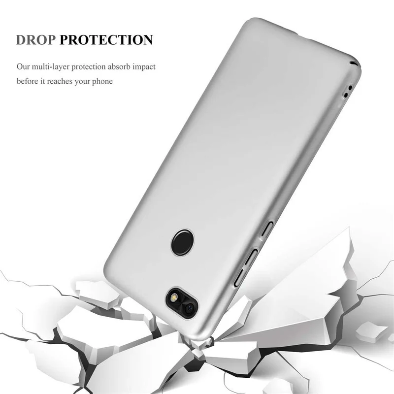 Cadorabo Hülle kompatibel mit Huawei Y6 PRO 2017 Hard Case Schutzhülle in Metall Optik gegen Kratzer und Stöße