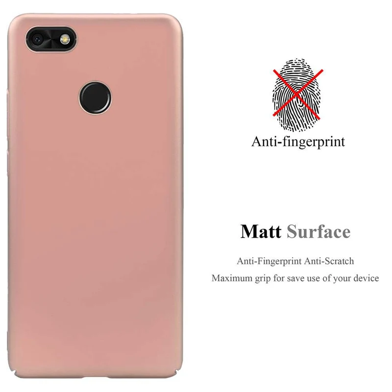 Cadorabo Hülle kompatibel mit Huawei Y6 PRO 2017 Hard Case Schutzhülle in Metall Optik gegen Kratzer und Stöße