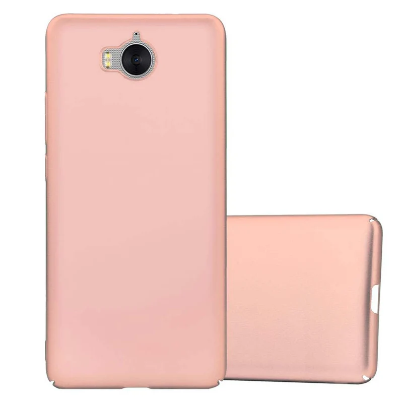 Cadorabo Hülle kompatibel mit Huawei Y5 2017 / Y6 2017 Hard Case Schutzhülle in Metall Optik gegen Kratzer und Stöße