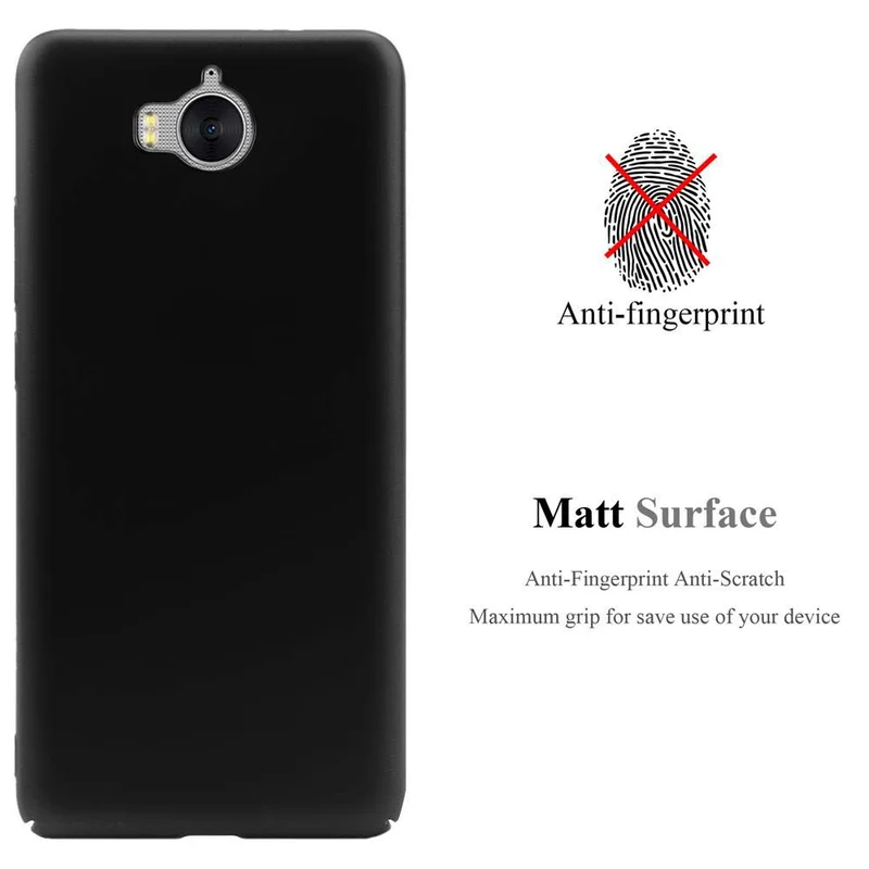 Cadorabo Hülle kompatibel mit Huawei Y5 2017 / Y6 2017 Hard Case Schutzhülle in Metall Optik gegen Kratzer und Stöße