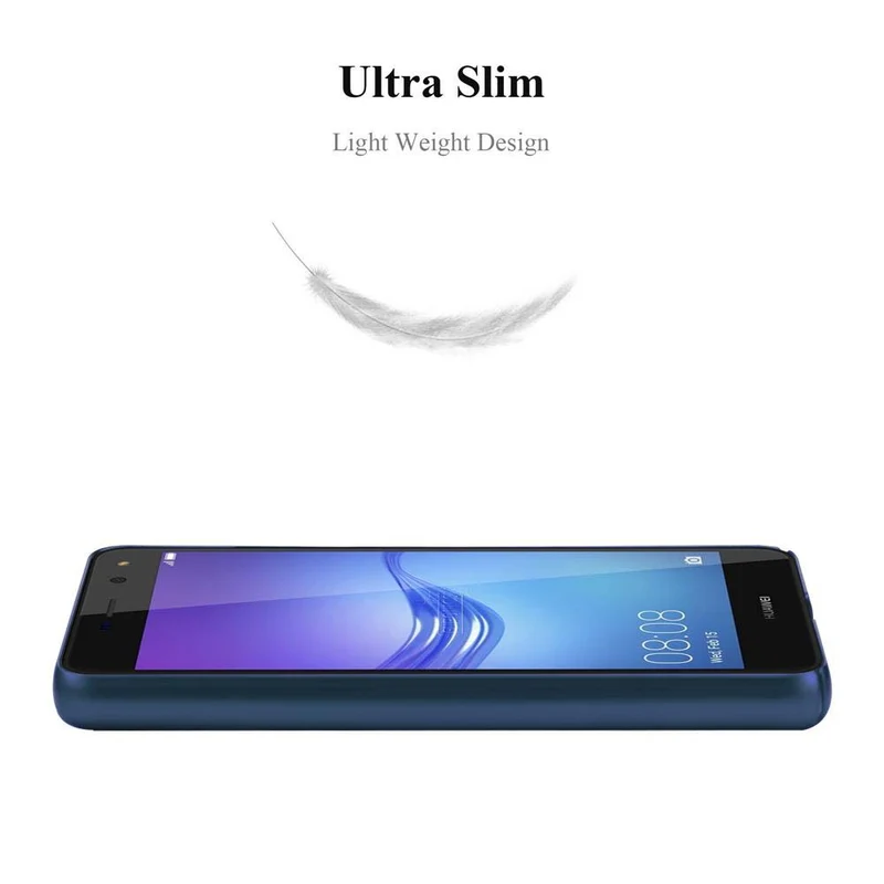 Cadorabo Hülle kompatibel mit Huawei Y5 2017 / Y6 2017 Hard Case Schutzhülle in Metall Optik gegen Kratzer und Stöße