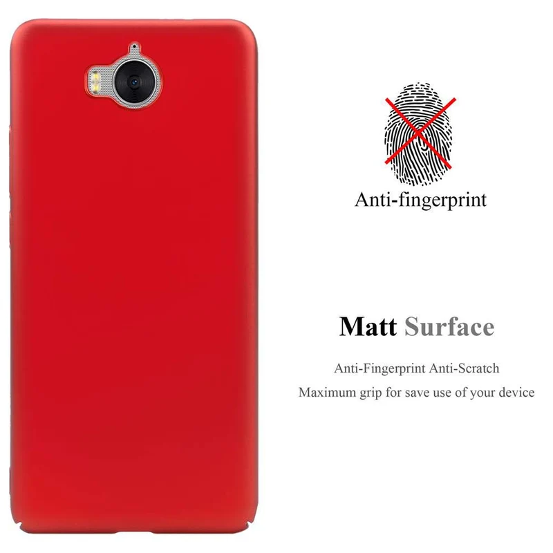 Cadorabo Hülle kompatibel mit Huawei Y5 2017 / Y6 2017 Hard Case Schutzhülle in Metall Optik gegen Kratzer und Stöße