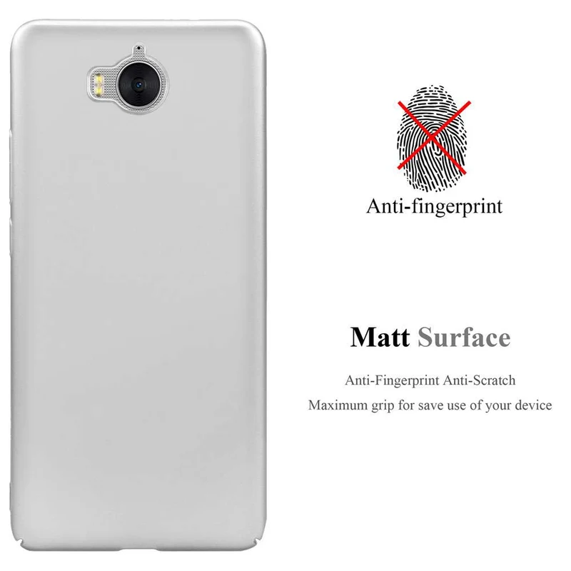 Cadorabo Hülle kompatibel mit Huawei Y5 2017 / Y6 2017 Hard Case Schutzhülle in Metall Optik gegen Kratzer und Stöße
