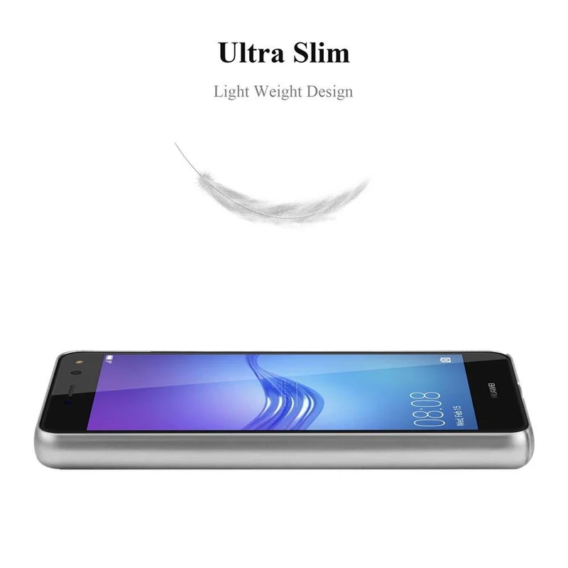 Cadorabo Hülle kompatibel mit Huawei Y5 2017 / Y6 2017 Hard Case Schutzhülle in Metall Optik gegen Kratzer und Stöße