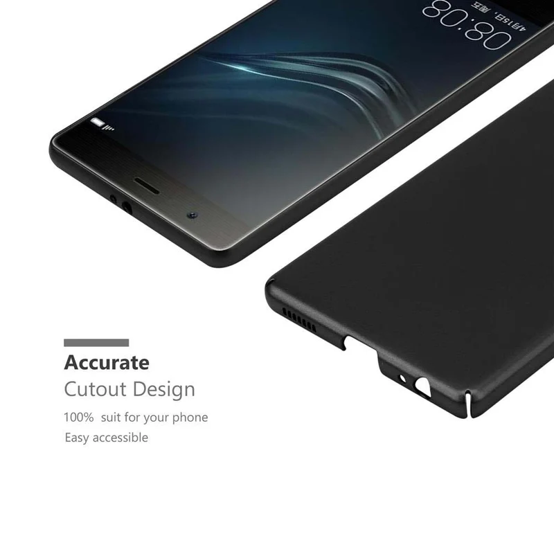 Cadorabo Hülle kompatibel mit Huawei P9 PLUS Hard Case Schutzhülle in Metall Optik gegen Kratzer und Stöße