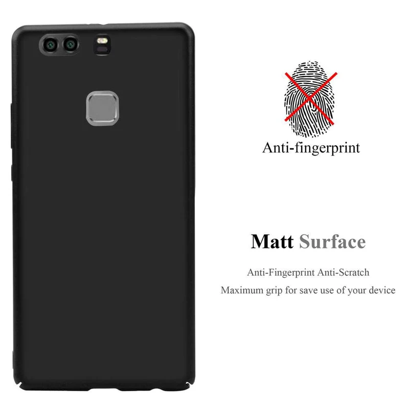 Cadorabo Hülle kompatibel mit Huawei P9 PLUS Hard Case Schutzhülle in Metall Optik gegen Kratzer und Stöße
