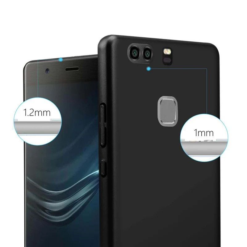 Cadorabo Hülle kompatibel mit Huawei P9 PLUS Hard Case Schutzhülle in Metall Optik gegen Kratzer und Stöße