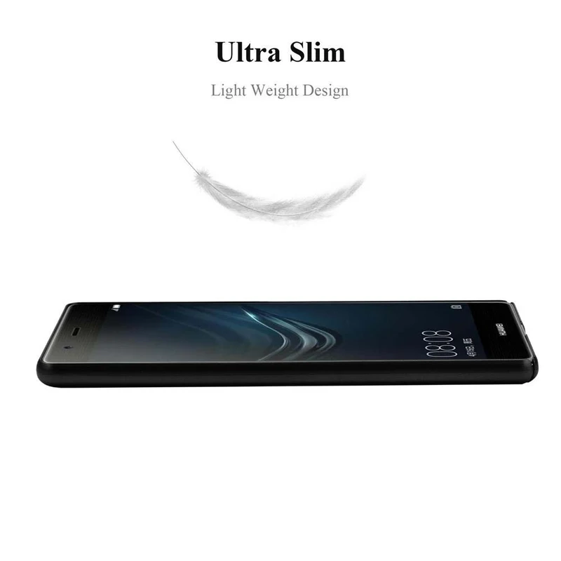 Cadorabo Hülle kompatibel mit Huawei P9 PLUS Hard Case Schutzhülle in Metall Optik gegen Kratzer und Stöße