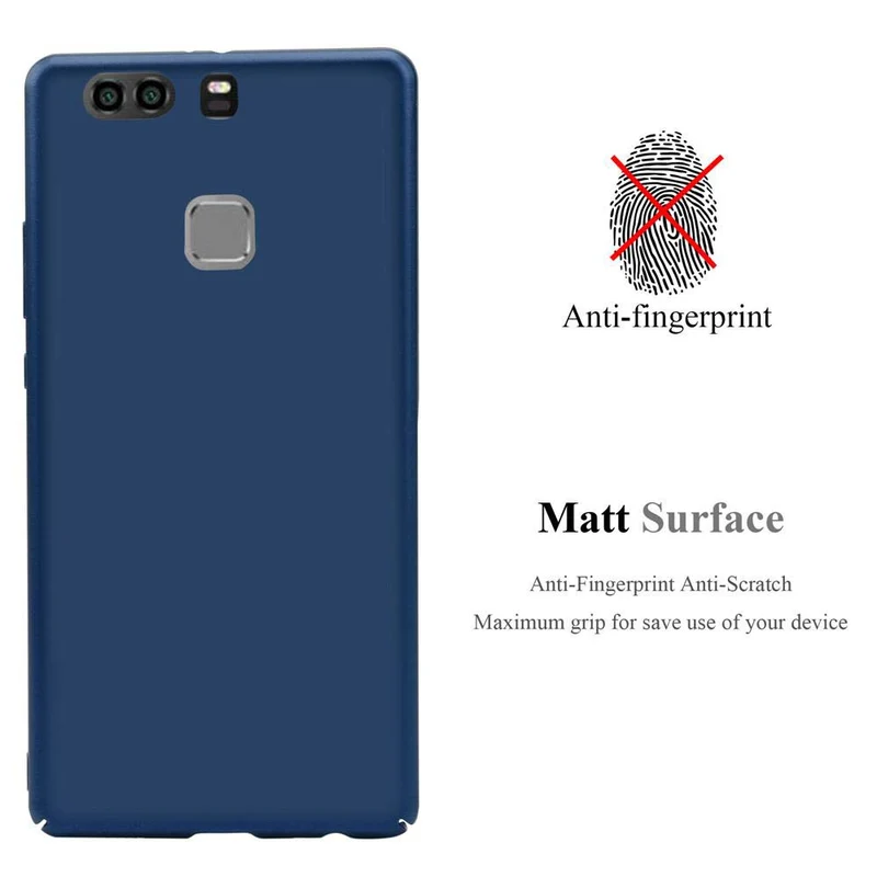Cadorabo Hülle kompatibel mit Huawei P9 PLUS Hard Case Schutzhülle in Metall Optik gegen Kratzer und Stöße