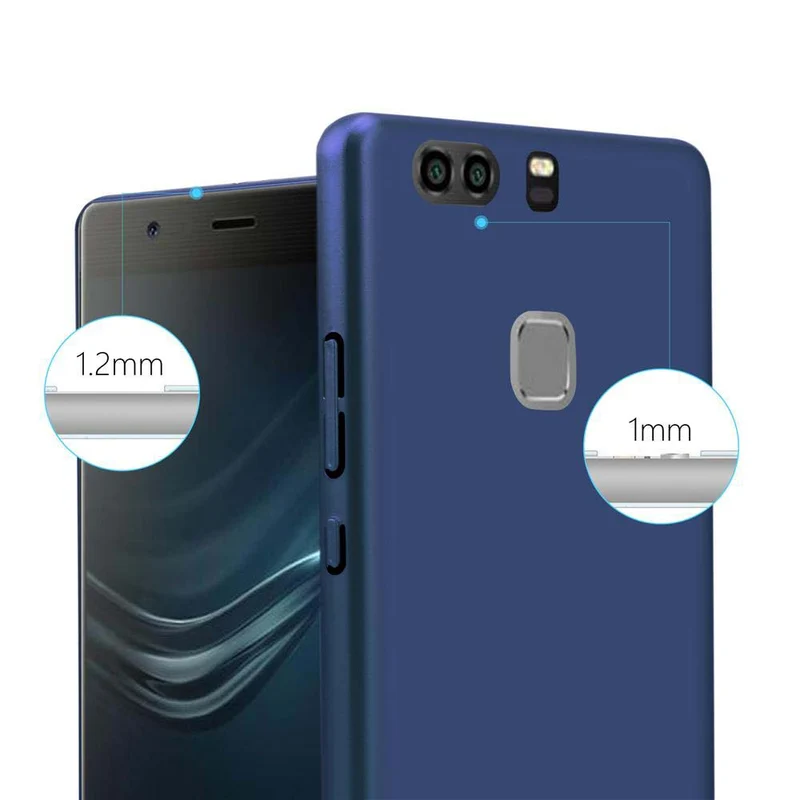 Cadorabo Hülle kompatibel mit Huawei P9 PLUS Hard Case Schutzhülle in Metall Optik gegen Kratzer und Stöße
