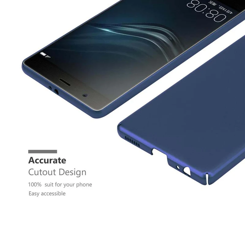 Cadorabo Hülle kompatibel mit Huawei P9 PLUS Hard Case Schutzhülle in Metall Optik gegen Kratzer und Stöße