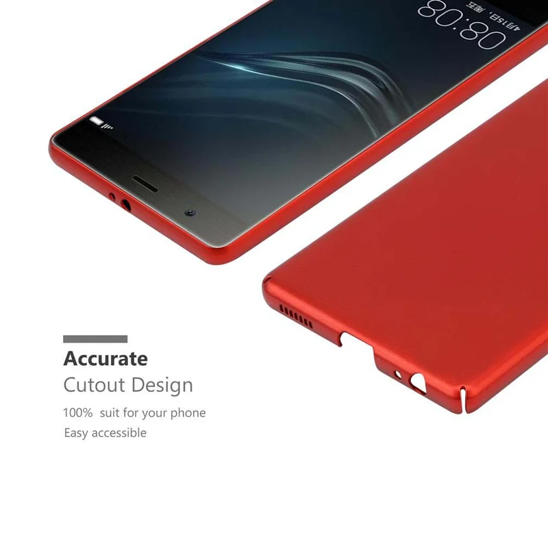 Cadorabo Hülle kompatibel mit Huawei P9 PLUS Hard Case Schutzhülle in Metall Optik gegen Kratzer und Stöße