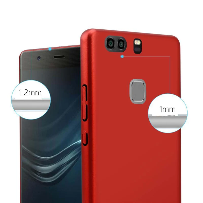Cadorabo Hülle kompatibel mit Huawei P9 PLUS Hard Case Schutzhülle in Metall Optik gegen Kratzer und Stöße