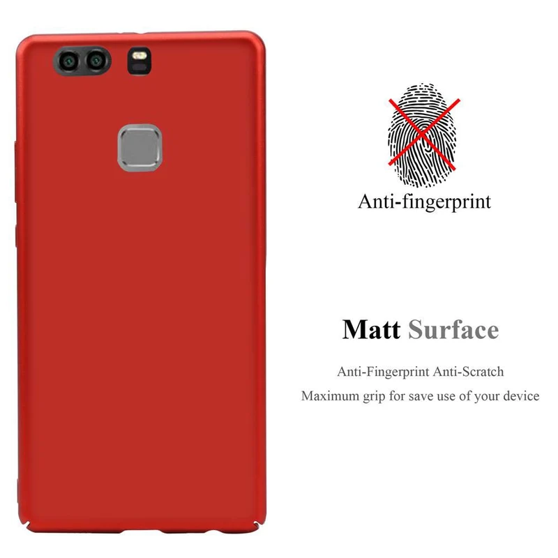 Cadorabo Hülle kompatibel mit Huawei P9 PLUS Hard Case Schutzhülle in Metall Optik gegen Kratzer und Stöße