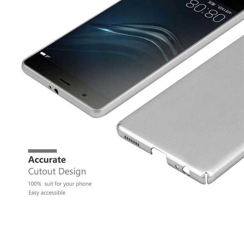 Cadorabo Hülle kompatibel mit Huawei P9 PLUS Hard Case Schutzhülle in Metall Optik gegen Kratzer und Stöße