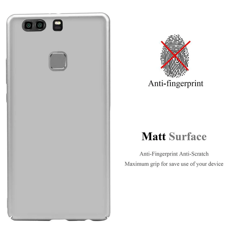 Cadorabo Hülle kompatibel mit Huawei P9 PLUS Hard Case Schutzhülle in Metall Optik gegen Kratzer und Stöße