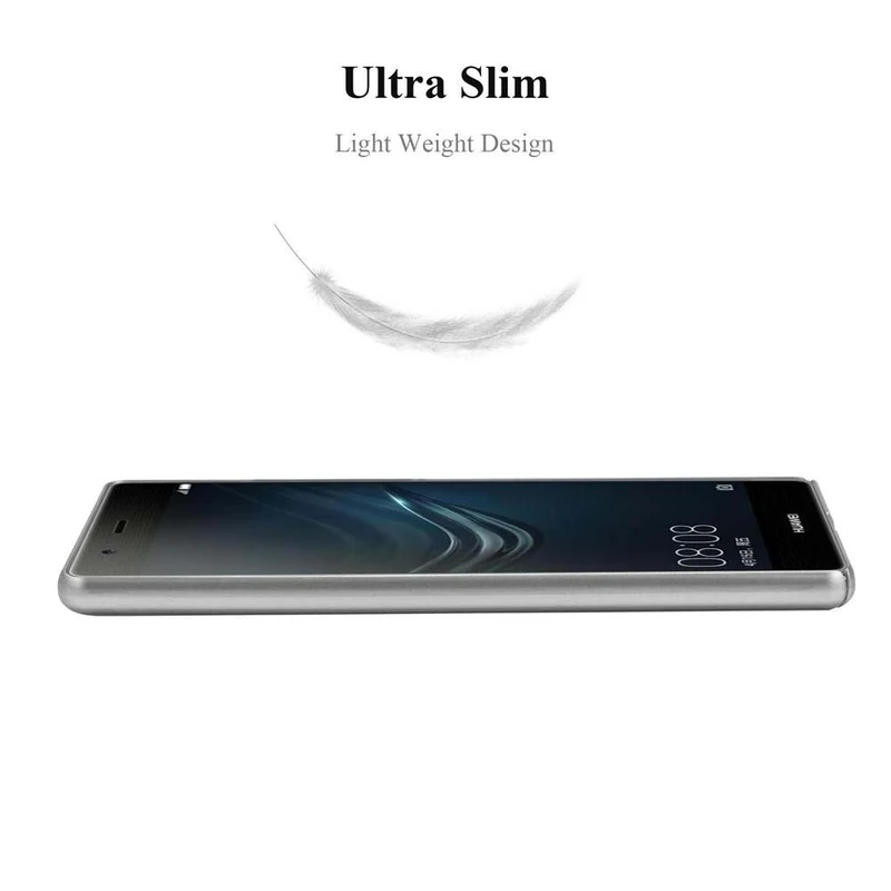 Cadorabo Hülle kompatibel mit Huawei P9 PLUS Hard Case Schutzhülle in Metall Optik gegen Kratzer und Stöße
