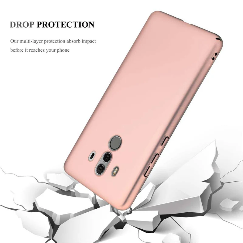 Cadorabo Hülle kompatibel mit Huawei MATE 10 PRO Hard Case Schutzhülle in Metall Optik gegen Kratzer und Stöße
