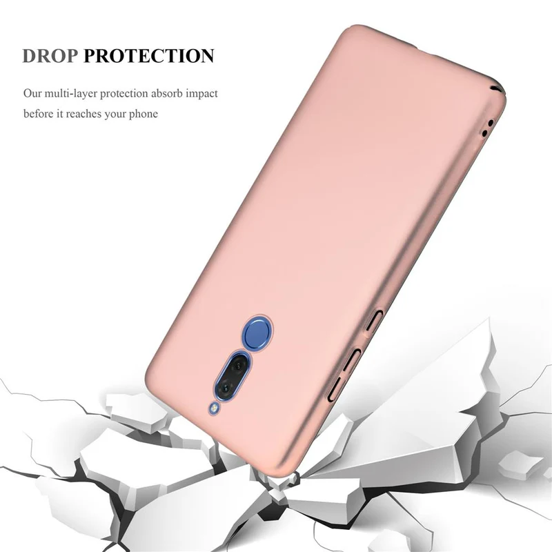 Cadorabo Hülle kompatibel mit Huawei MATE 10 LITE Hard Case Schutzhülle in Metall Optik gegen Kratzer und Stöße