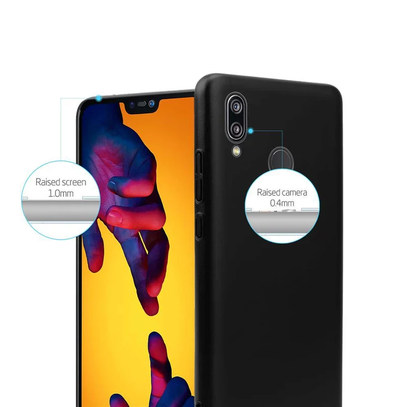 Cadorabo Hülle kompatibel mit Huawei P20 LITE 2018 / NOVA 3E Hard Case Schutzhülle in Metall Optik gegen Kratzer und Stöße