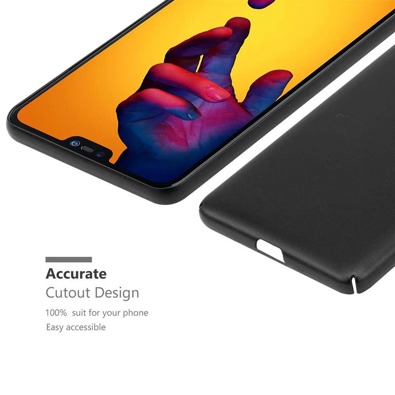 Cadorabo Hülle kompatibel mit Huawei P20 LITE 2018 / NOVA 3E Hard Case Schutzhülle in Metall Optik gegen Kratzer und Stöße