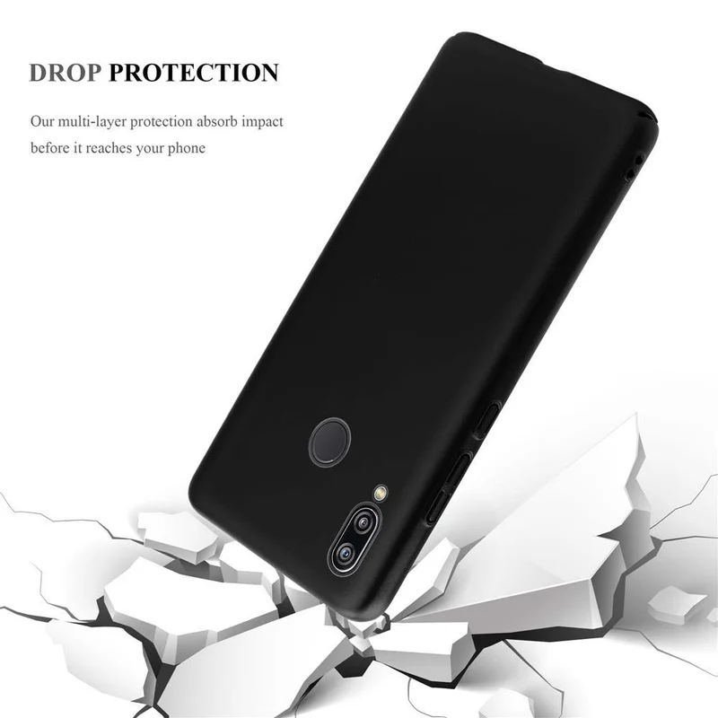 Cadorabo Hülle kompatibel mit Huawei P20 LITE 2018 / NOVA 3E Hard Case Schutzhülle in Metall Optik gegen Kratzer und Stöße